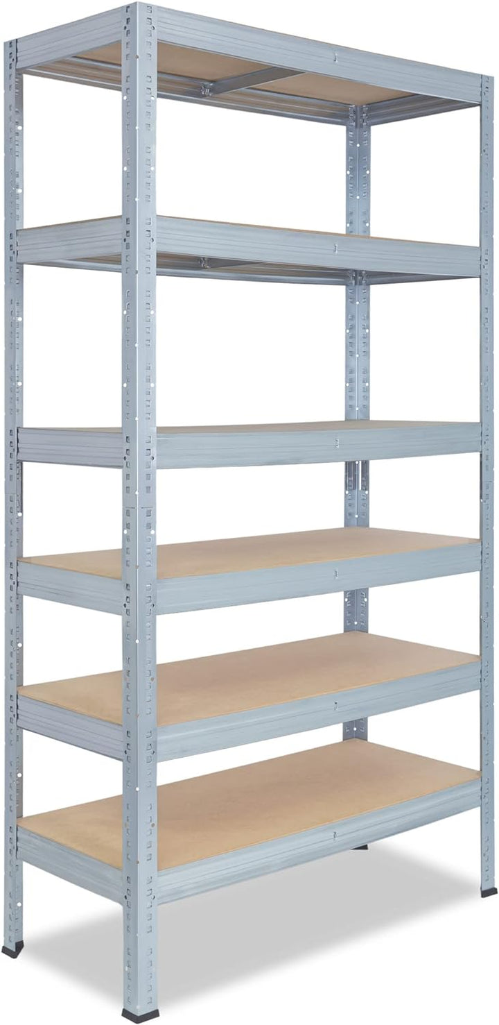 shelfplaza® 200x40x50cm Profi Schwerlastregal verzinkt/Metallregal mit 6 Böden à 166kg Tragkraft/Kel