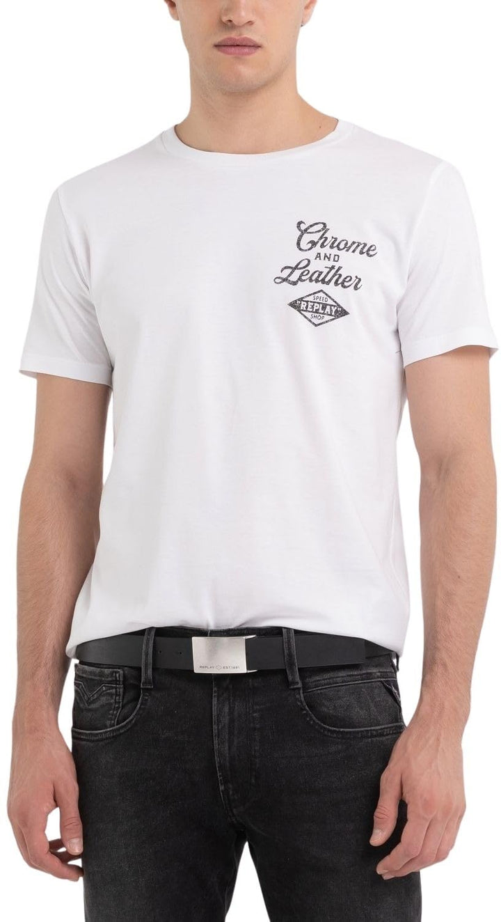 Replay Herren T-Shirt L White 001, L White 001