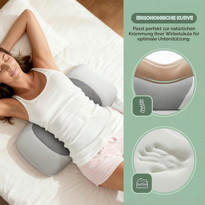 Ergonomisches Lendenkissen für Bett &amp; Sofa – Orthopädisches Lordosekissen zur Entlastung der Lendenw