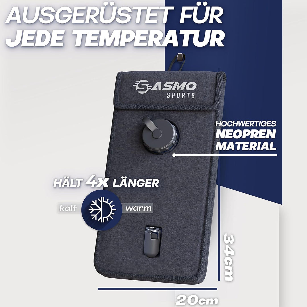 SASMO® Trinkblase 2l mit ISOLIERTASCHE | materialverstärkte,reissfeste Trinkblase | Trinksystem für