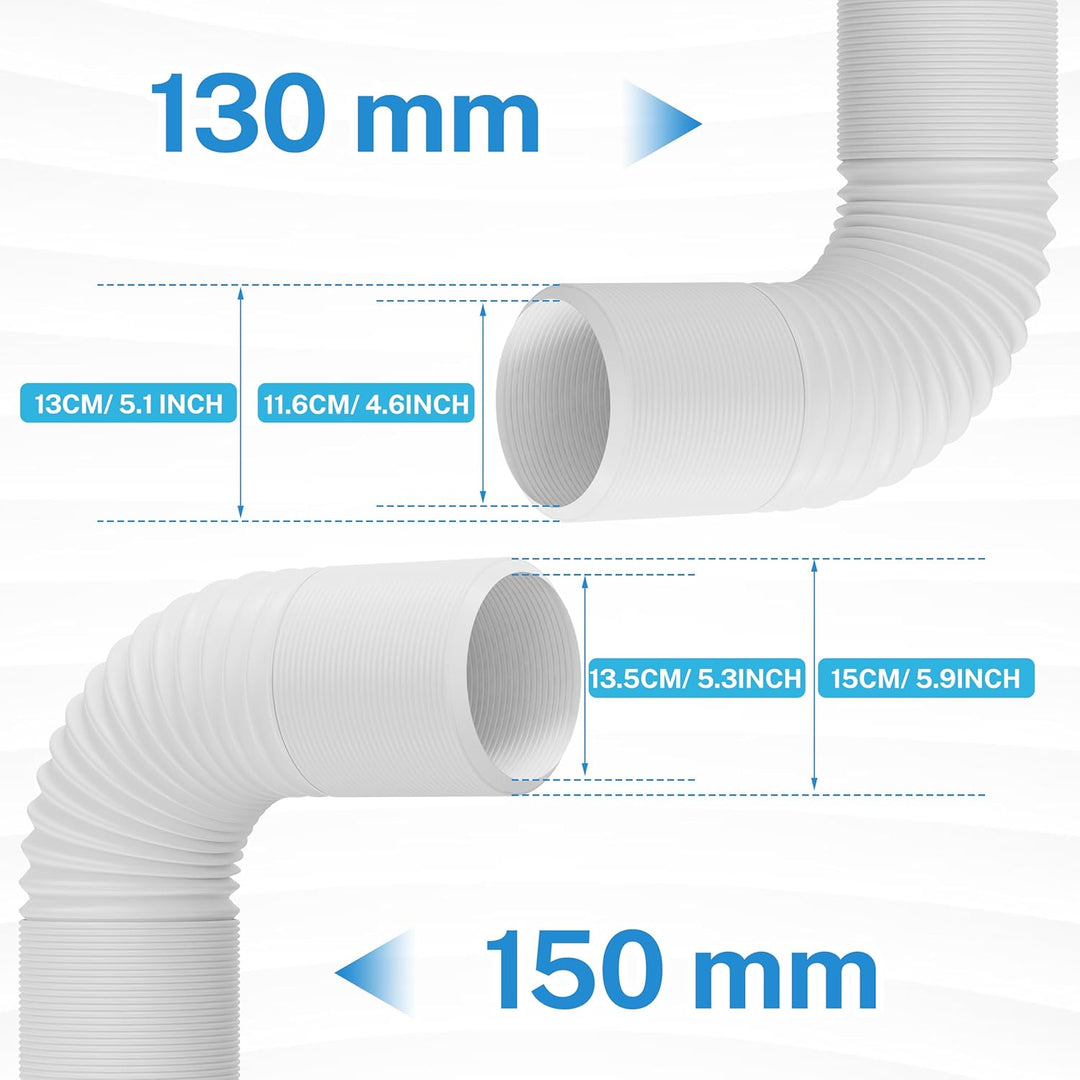 Hon&amp;Guan Tragbare Klimaanlage Schlauch 150mm Bis zu 2m Länge, klima Abluftschlauch Abluftrohr Gegen