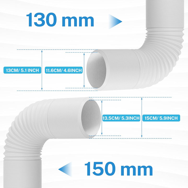 Hon&amp;Guan Tragbare Klimaanlage Schlauch 150mm Bis zu 2m Länge, klima Abluftschlauch Abluftrohr Gegen