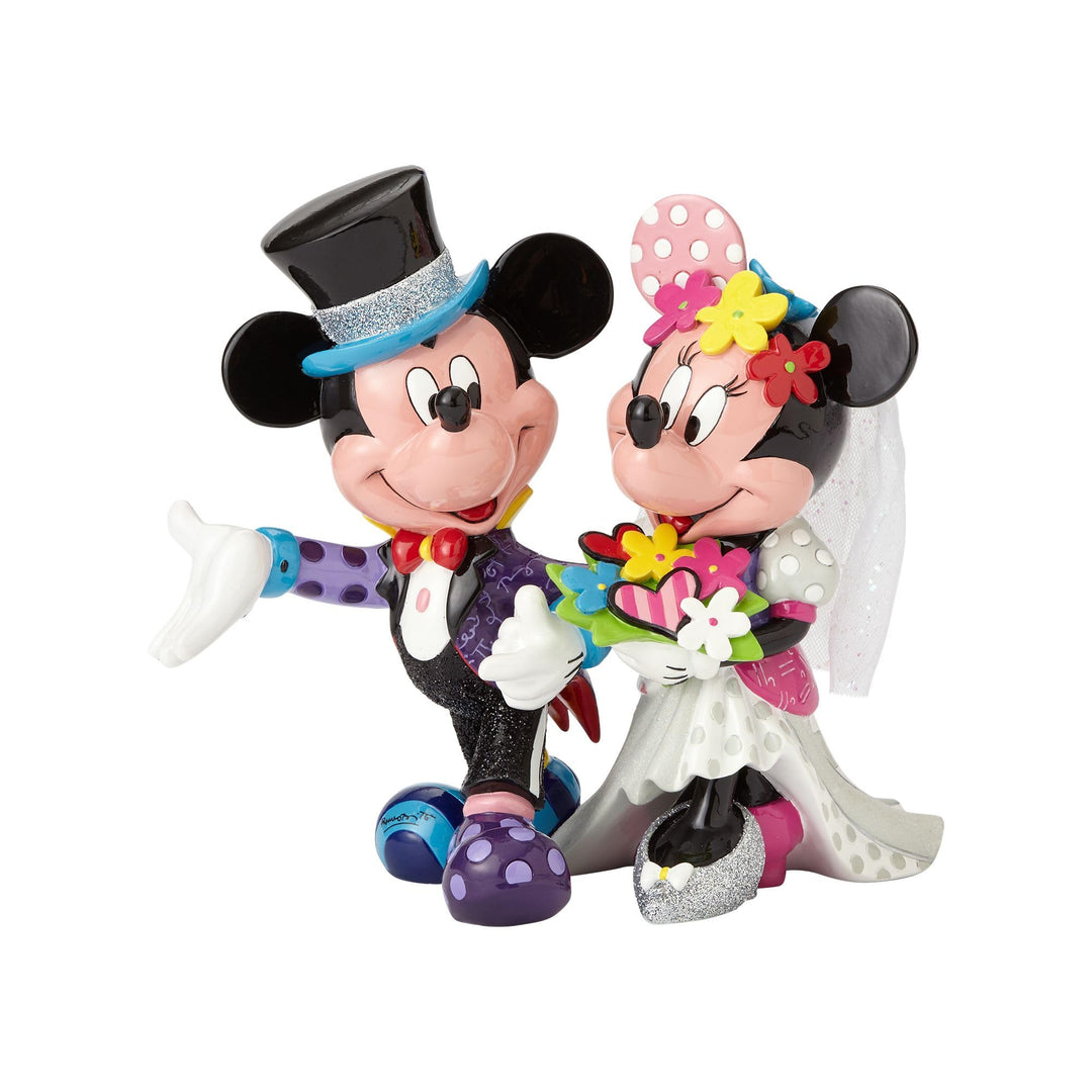 Disney 4058179 Figur Britto Mickey and Minnie Mouse Wedding, Resin, mehrfarbig, 22,2 x 15,9 x 19,7 c