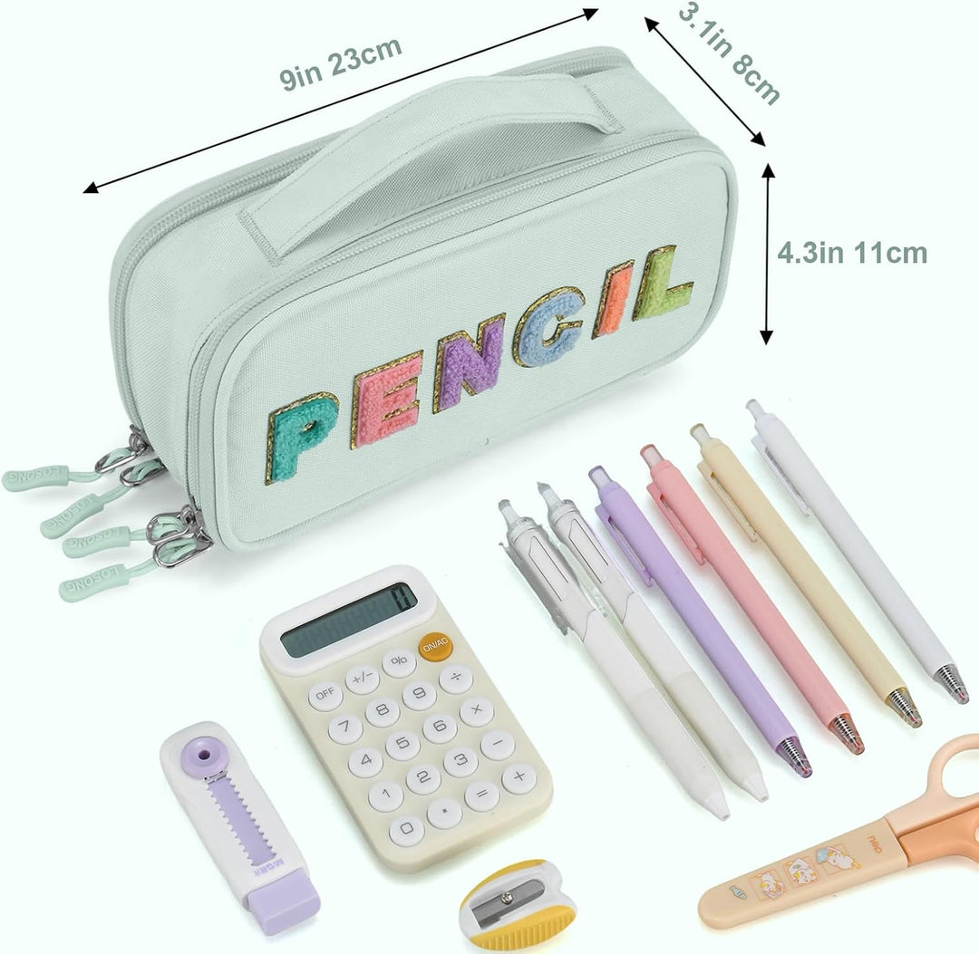 Federmäppchen Niedliches Federmäppchen für Mädchen, geräumige Federtasche mit Griff für Schule und B
