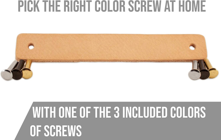 Brute Strength - Ledergriffe für Möbel - Blassgrün - 24 Stück - 12,5 x 2,5 cm - Schrankgriff, Türgri