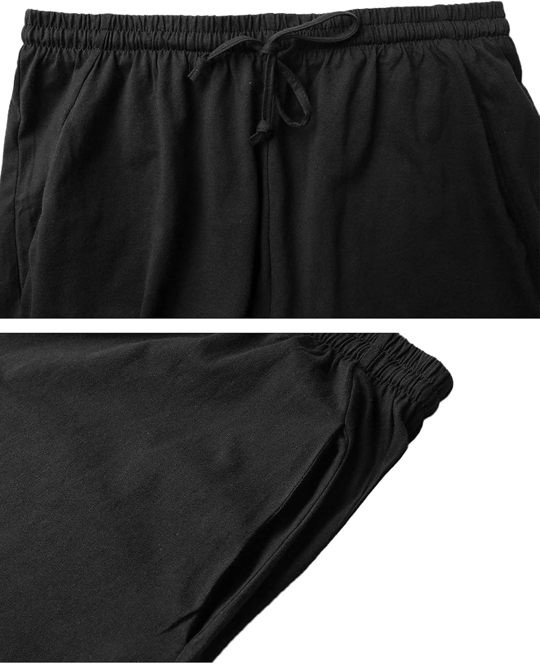 Irdcomps Herren Schlafanzughose Baumwolle Kurz Pyjamahose Schlafhose Schlafshorts Sommer Bermudahose