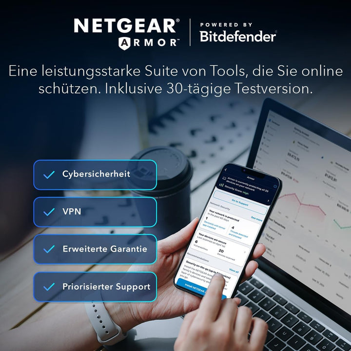 NETGEAR Orbi 770-Serie Tri-Band WiFi 7-Mesh-Netzwerksystem (RBE773) Router mit 2 Satelliten-Repeater