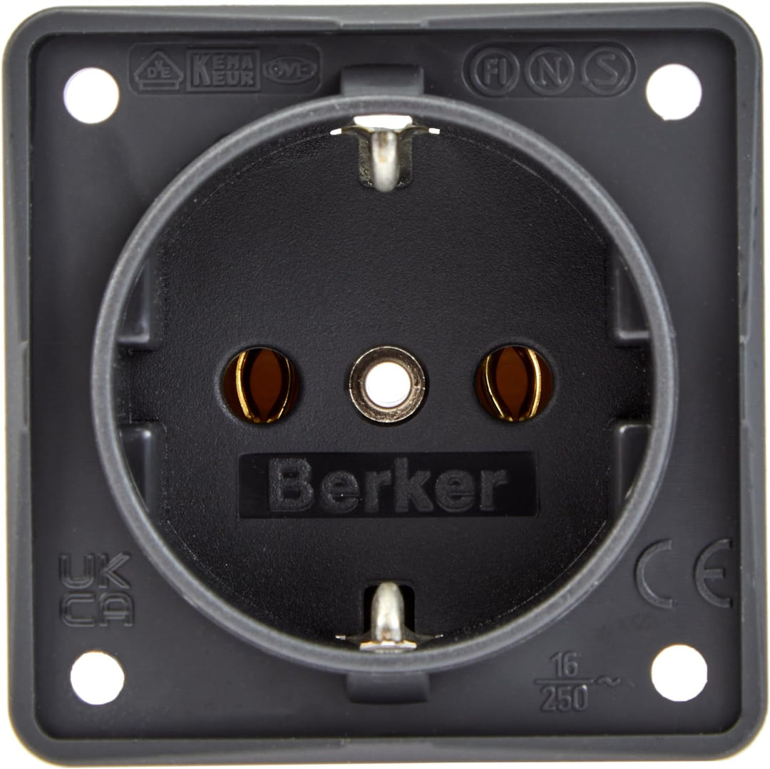 Berker 941852505 - Berk Steckdose SCHUKO (5 Stück Steckdose)