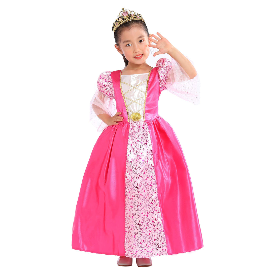 Sincere Party Mädchen Deluxe Prinzessin Fancy Kleid mit Accessoires 5T-6T/110-116 Rosa Prinzessin, 5