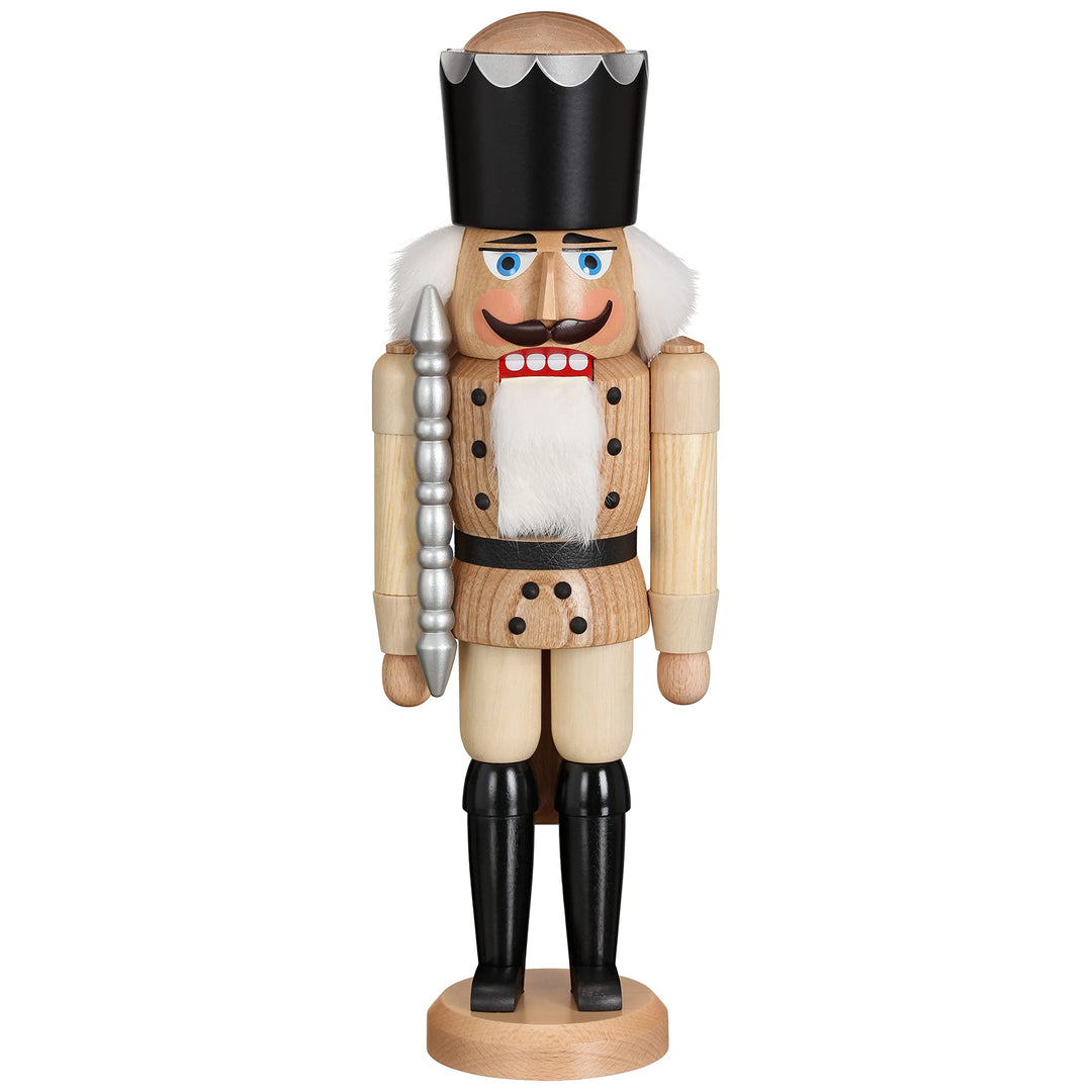 Seiffener Volkskunst | Nussknacker aus dem Erzgebirge | König mit Zepter 39 cm | Nussknackerfigur De