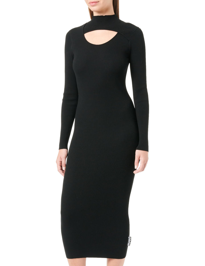 HUGO Damen Soritexa Knitted Dress S Black1, S Black1