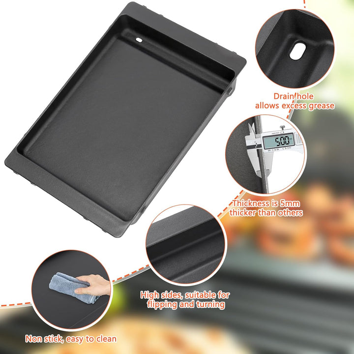 GFTIME 44 x 30,5cm Gusseisen Grillplatte 6790 für Weber Spirit I II 300 Serie E-310 E-320 E-330 S-31