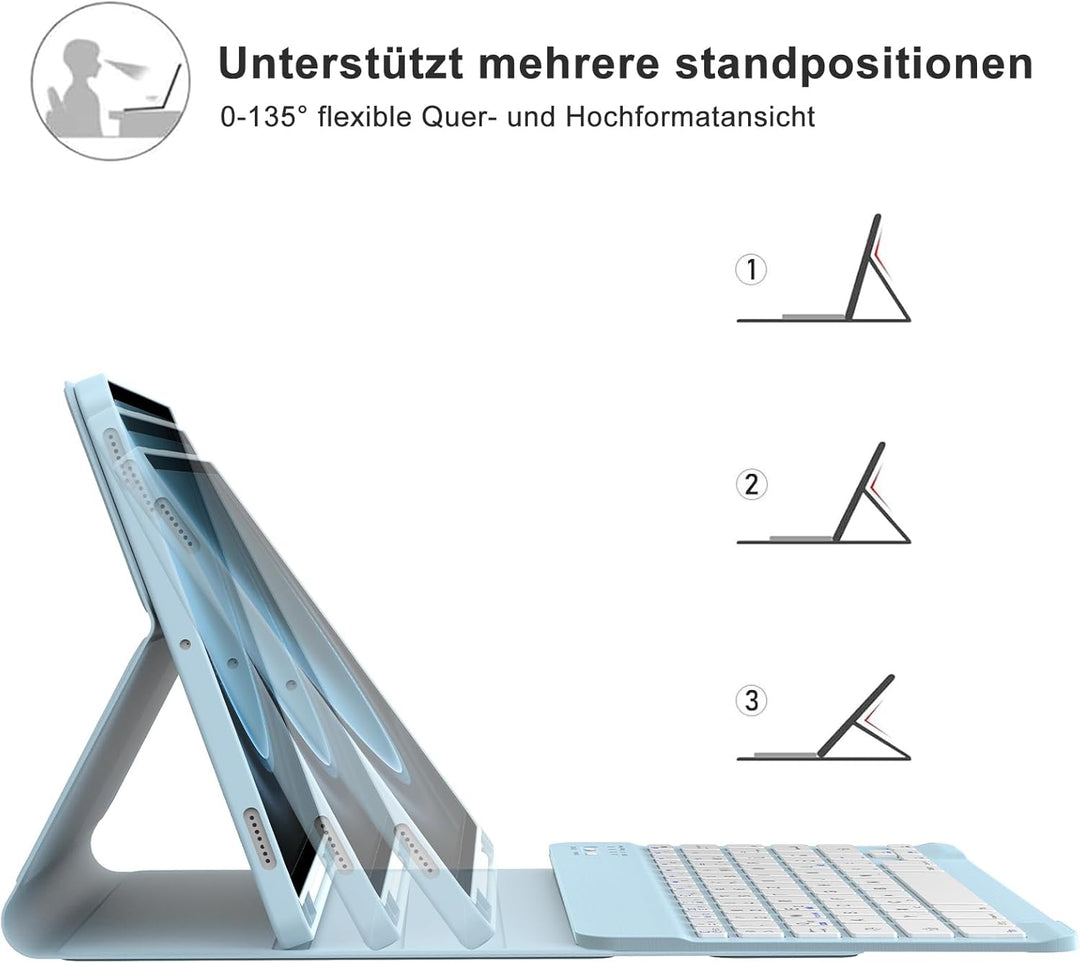 IVEOPPE Tastatur für Samsung Galaxy Tab S9FE/S10FE 10.9", Hülle Tastatur Galaxy Tab S9 FE/S10FE, Mag