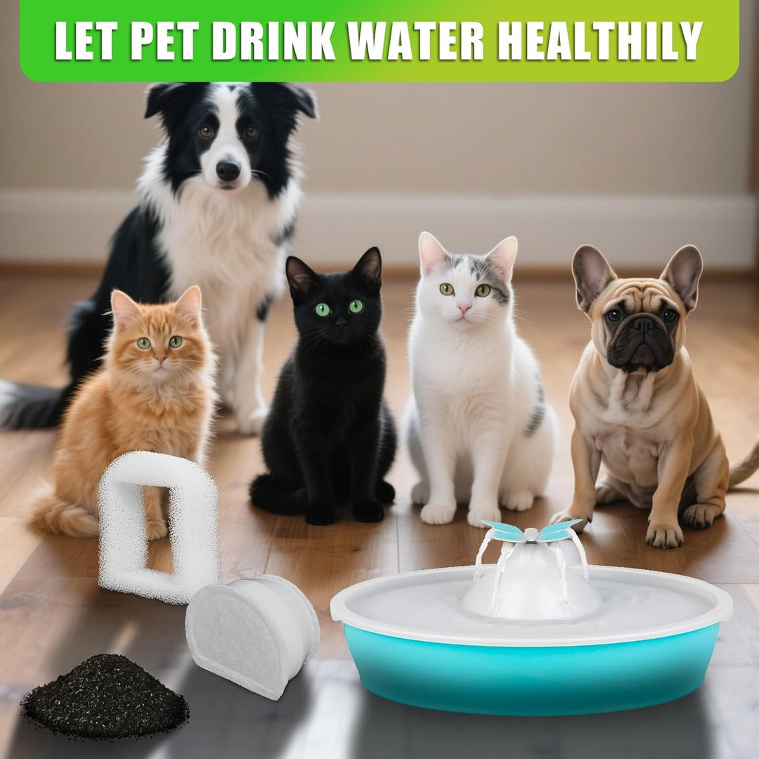 Foam-Vorfilter und Kohlenstofffilter Kompatibel mit PetSafe Drinkwell Fountain Edelstahl 360 Avalon