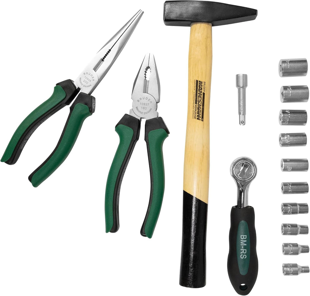 Brueder Mannesmann Werkzeuge M29057 Werkzeugsatz, 57-teilig