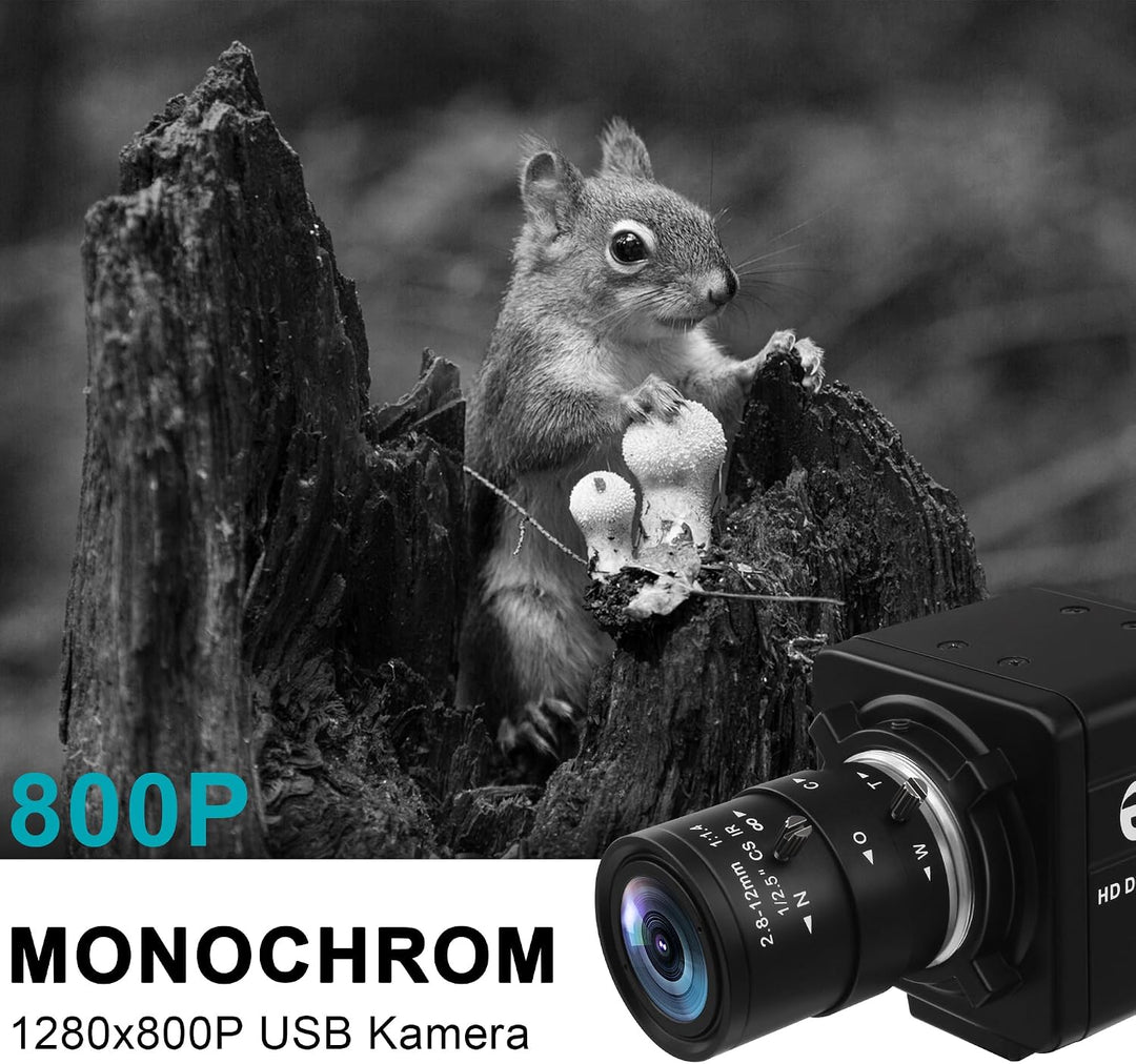 Global Shutter USB Kamera,800P Monochrom extrem hohe Bildrate 420 fps/210 fps/120 fps Webcam zur Tie