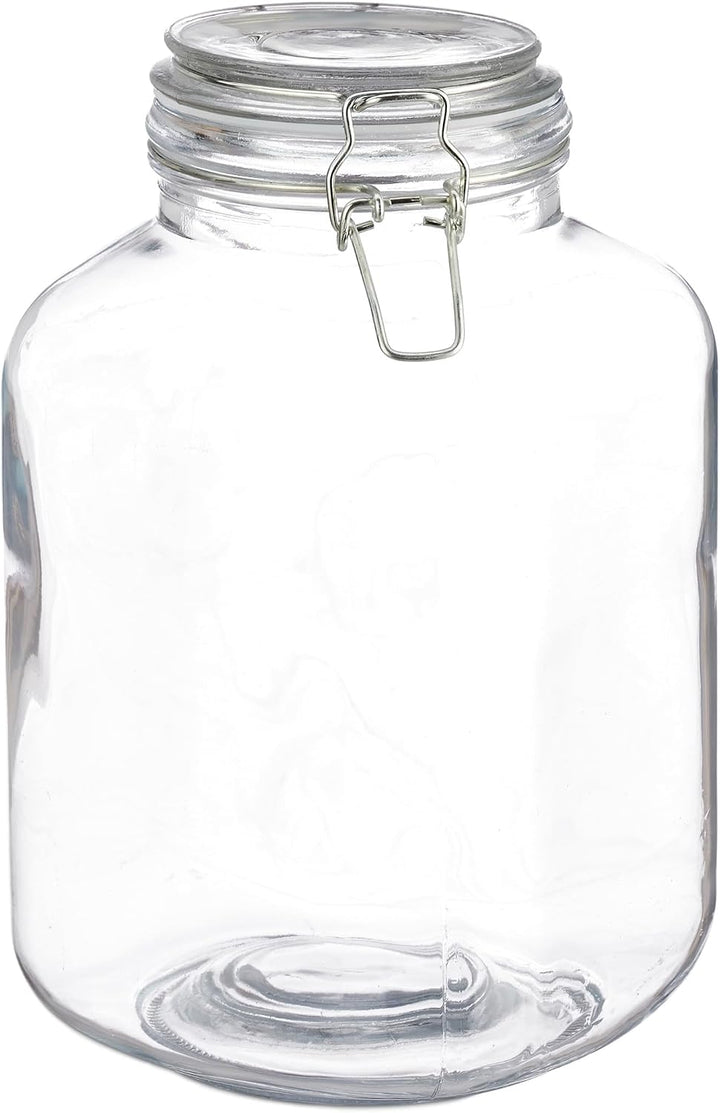 Relaxdays, klar 3 Liter Einmachglas, zum Konservieren, Gastro, Bügelverschluss, Gummiring, luftdicht