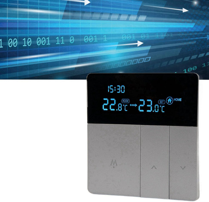 Thermostat für Fussbodenheizung, digitales Thermostat zur Wandmontage, mit digitalem LCD-Display, fü