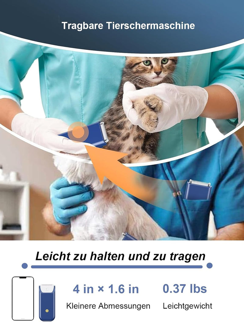 OPENBEAUTY Hunde Schermaschinen,Tragbare Katzenschermaschinen mit Typ-C Schnellaufladung,Schnurlose