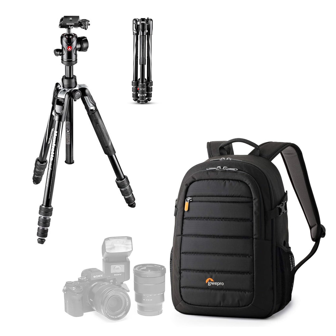 Manfrotto Befree Advanced Foto-Reisestativ-Kit mit Drehverschluss, Aluminium, Kugelkopf und Lowepro