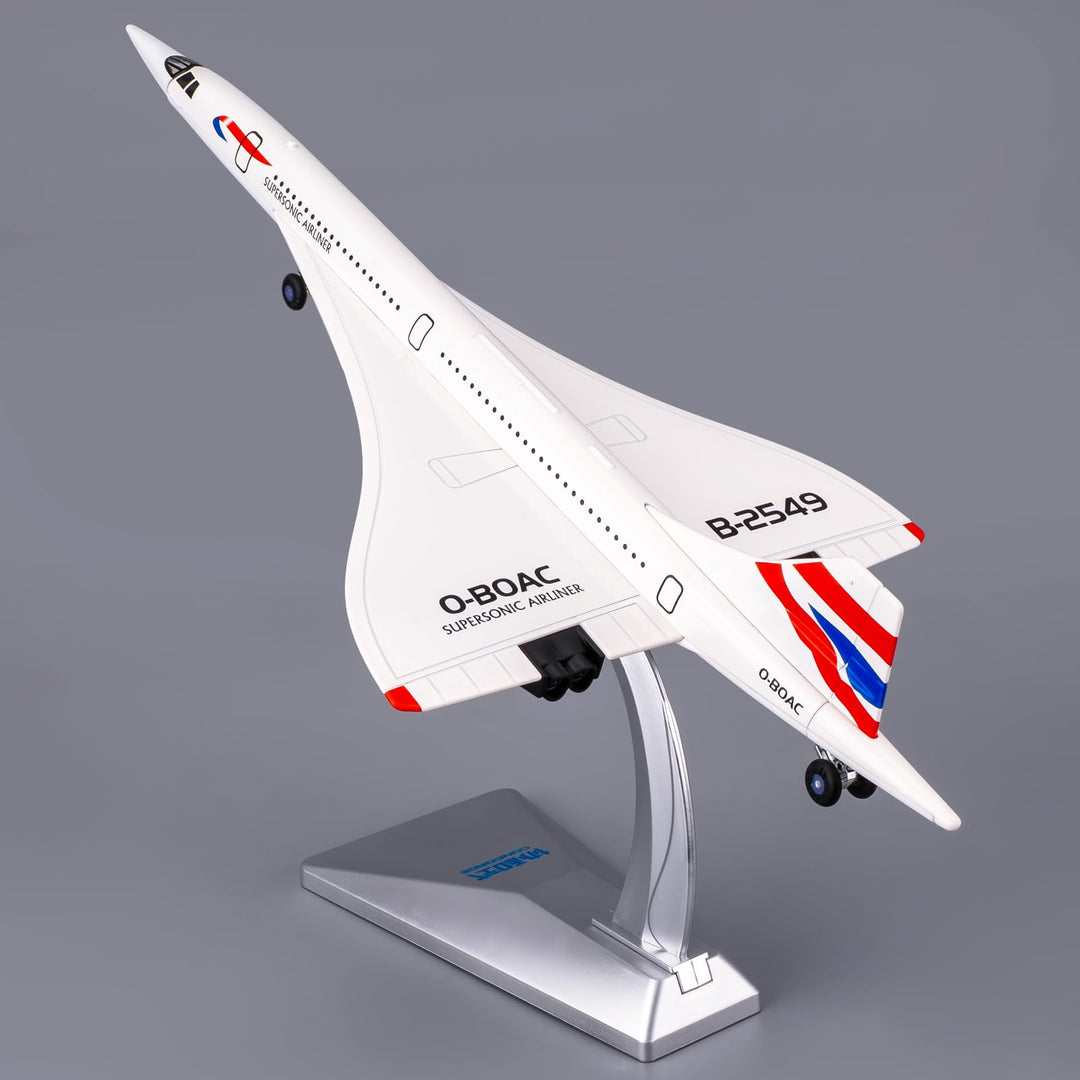 TGRCM-CZ 1/168 Concorde Supersonic Airliner Modell Flugzeug Spielzeug, Zinklegierung Diecast Spielze