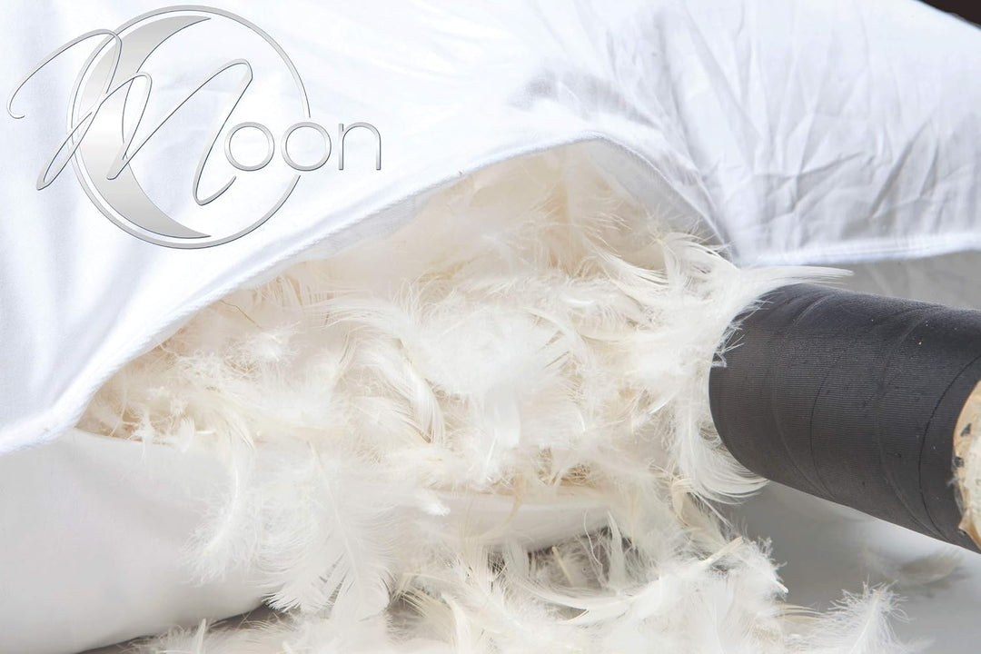 Moon Basic 3-Kammer Kissen, Kopfkissen, Füllkissen, super Soft 45% Daune 55% Gänsefedern mit Klasse