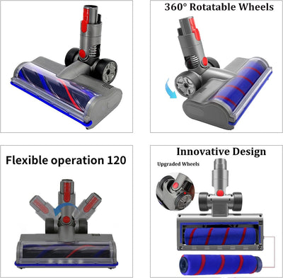 Fictezlove Ersatzbürste Bürste für Dyson V7 V8 V10 V11 V15 Staubsauger, Zubehör für Bodenbürste mit