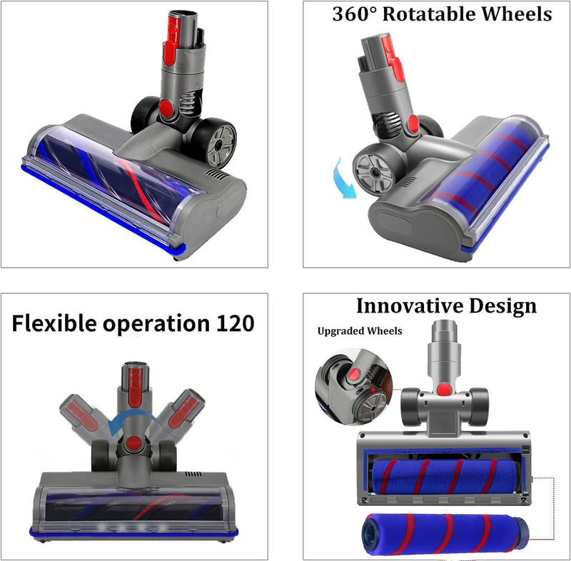Fictezlove Ersatzbürste Bürste für Dyson V7 V8 V10 V11 V15 Staubsauger, Zubehör für Bodenbürste mit