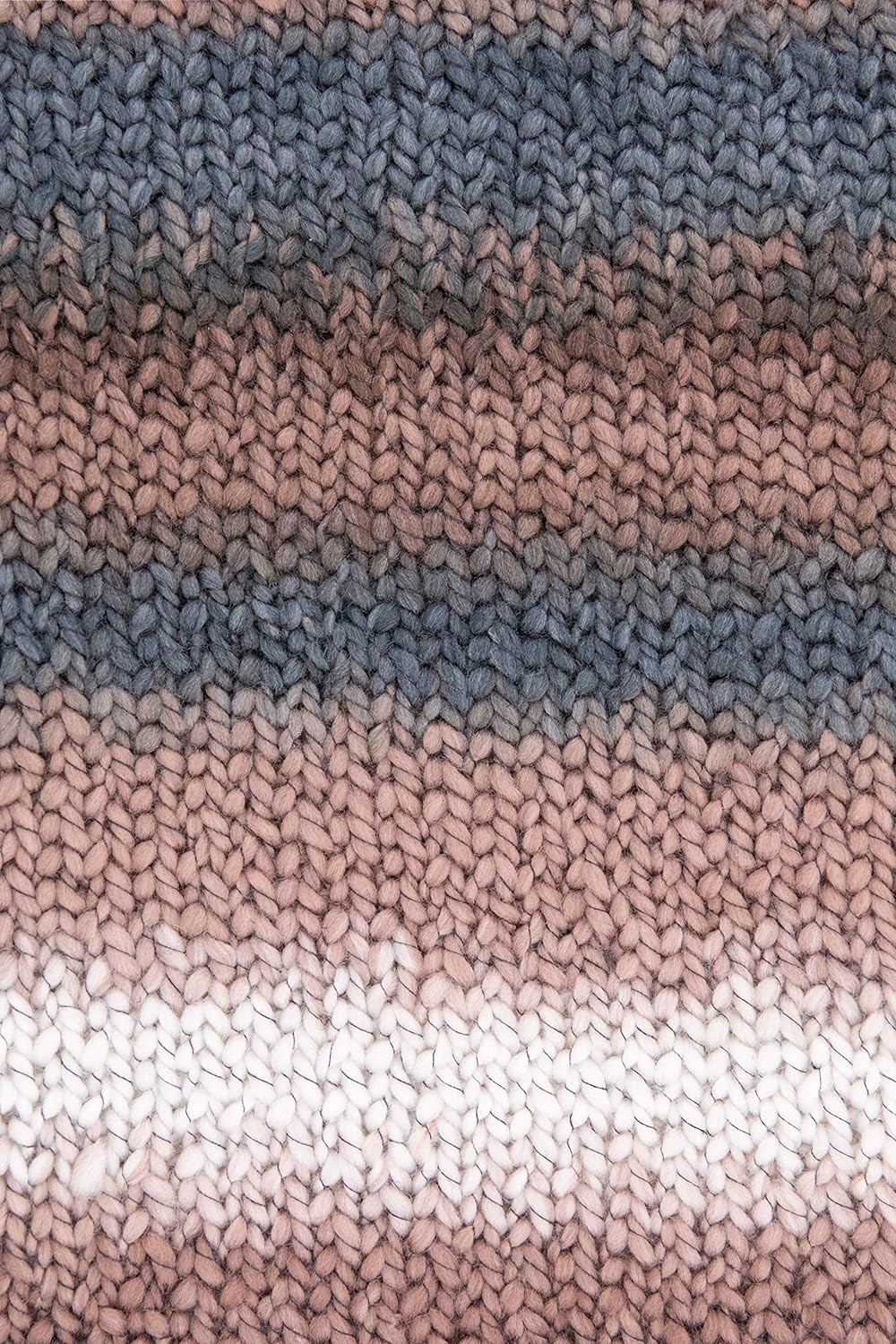 Gründl 3354-26 Perla Color Wolle, 100% Polyester, schierfergrau-karamell-weiss multicolor, 39 x 20 x