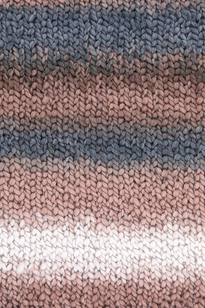 Gründl 3354-26 Perla Color Wolle, 100% Polyester, schierfergrau-karamell-weiss multicolor, 39 x 20 x