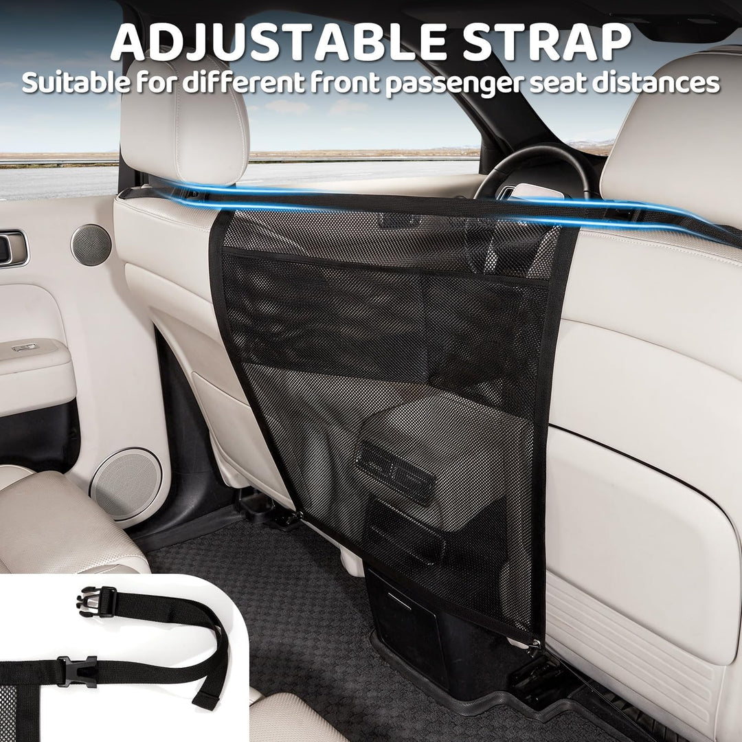 Hundegitter Auto, Hund Auto Rückbank, Hundeschutz Auto Rückbank mit Storage Compartment, Sicherheits