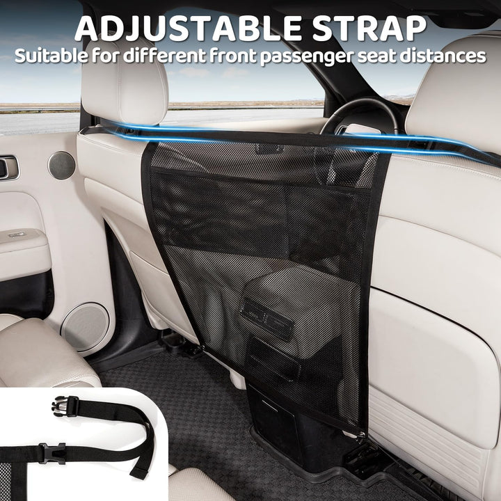 Hundegitter Auto, Hund Auto Rückbank, Hundeschutz Auto Rückbank mit Storage Compartment, Sicherheits