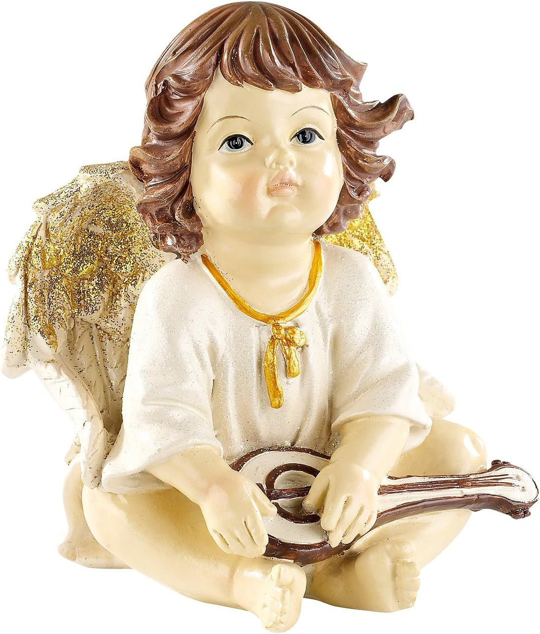 infactory Engel: Deko-Weihnachtsengel mit Musikinstrumenten im 4er-Set (Weihnachtsengel Figur, Weihn
