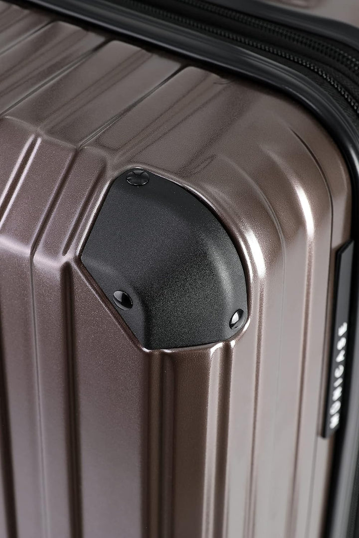 M816 TSA-Schloss Koffer Reisekoffer Trolley Hardschale Boardcase (Coffee, Kleiner Koffer), Coffee
