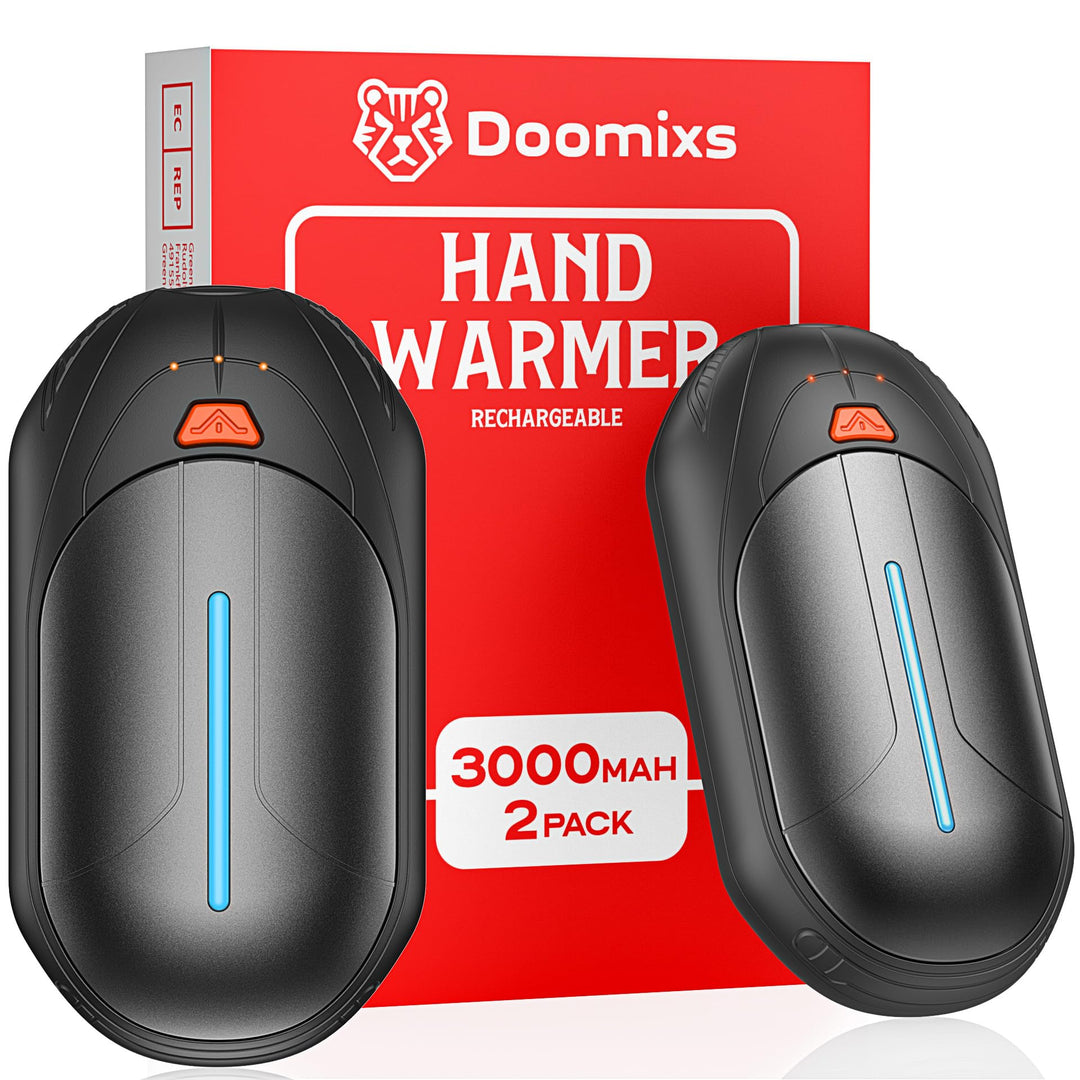 Elektrisch Handwärmer Wiederverwendbar Wiederaufladbar Taschenwärmer: 2er Pack 6000mAh USB Aufladbar