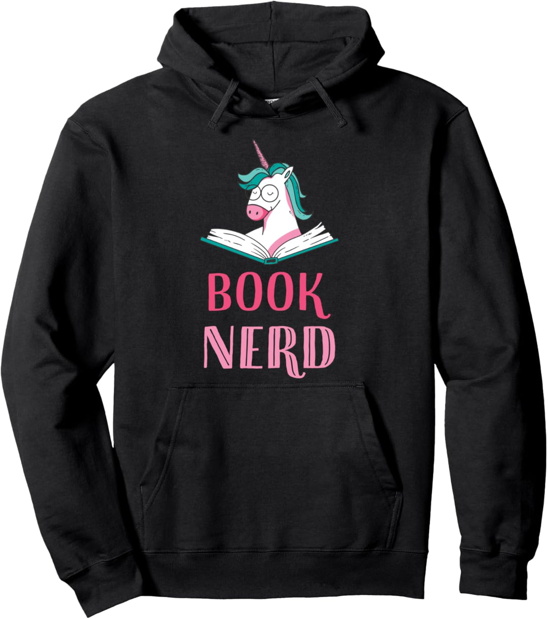 Einhorn Geschenke - Süsser lesender Einhorn-Buch-Nerd Pullover Hoodie