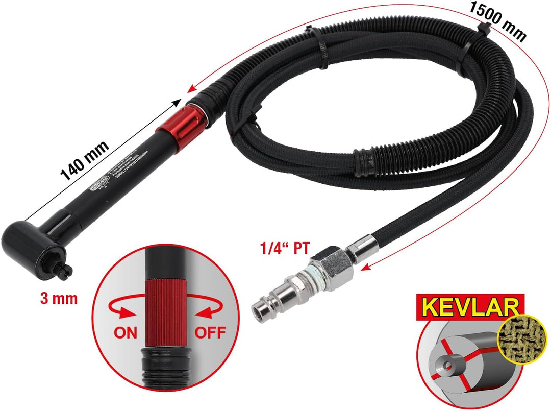 KS Tools 515.3179 Druckluft-Stiftschleifer, 110° abgewinkelt