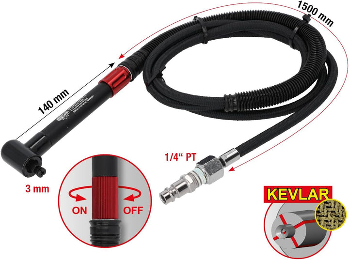 KS Tools 515.3179 Druckluft-Stiftschleifer, 110° abgewinkelt