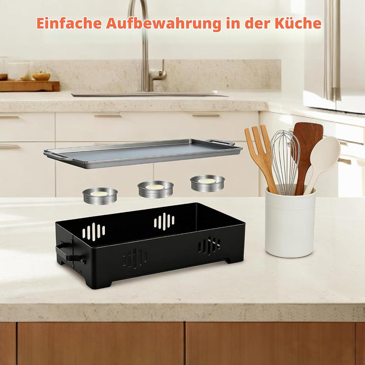 BBQ Warmhalteplatte, Fleischwarmhalter FüR Grillen, Warmhaltebehälter für Essen &amp; Grillgut, Speisenw