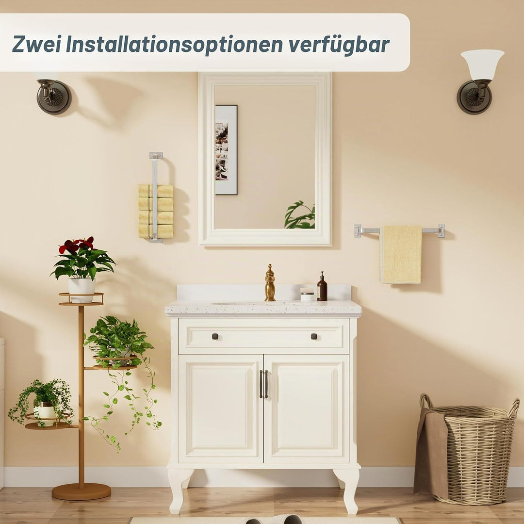 Mooche 40cm SUS304 Edelstahl Handtuchhalter, Wandmontage Handtuchständer, Handtuchstange Bad Handtuc