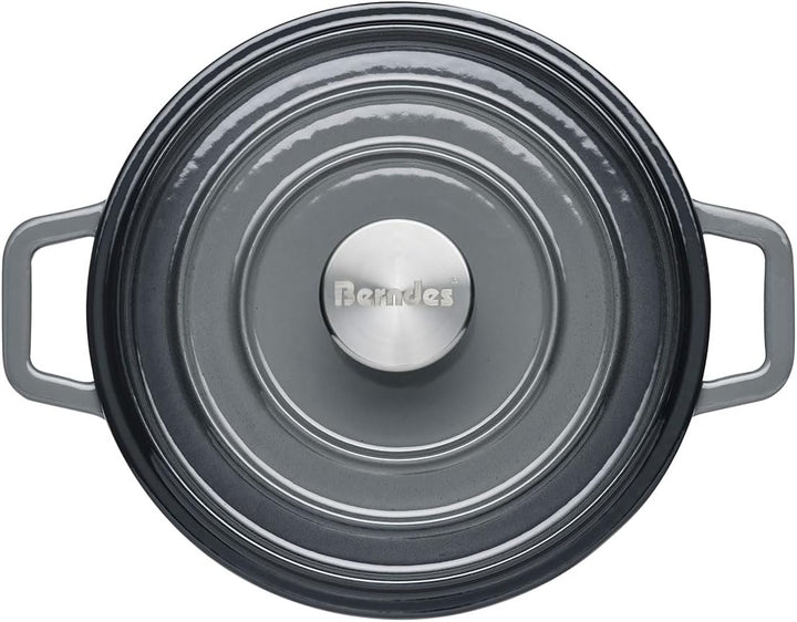 Berndes Bräter B.iron 2,5L mit Deckel - 20 cm - Gusseisen mit Emaillebeschichtung - Kochtopf zum Sch