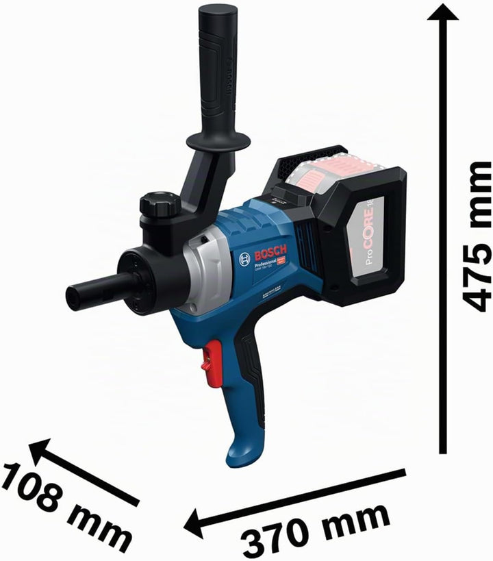 Bosch Professional 18V System Akku-Rührwerk GRW 18V-120 (inkl. 1x Verlängerung 13 cm (M14-M14) 2x Sc