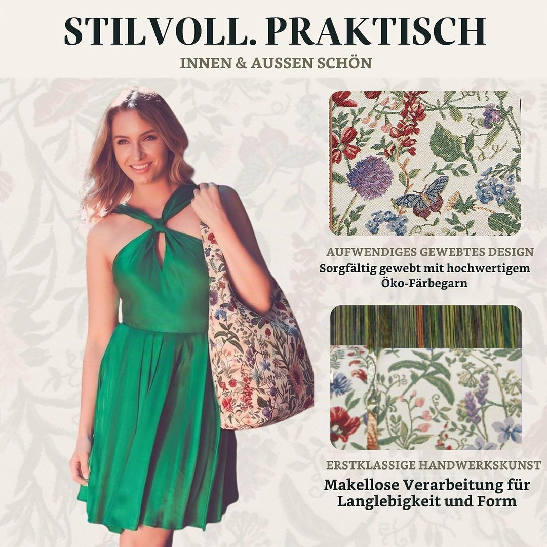 Signare Tapisserie Umhängetasche Damen, Shopper Damen Gross, Strandtasche Gross mit William Morris D