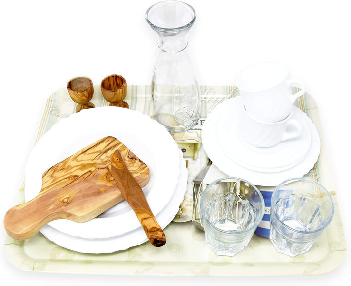Lashuma Gastrotablett Rechteckig, Druck: Espresso, Grosses Kunststoff Tablett 50x37 cm, Italienische