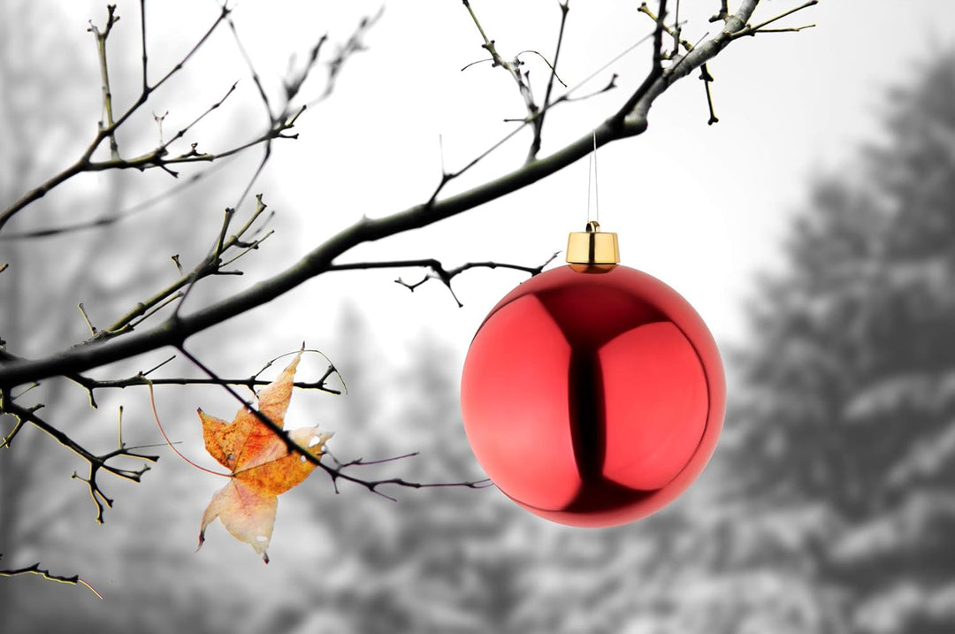 get2trade 8 grosse Weihnachtskugeln Christbaumkugeln rot