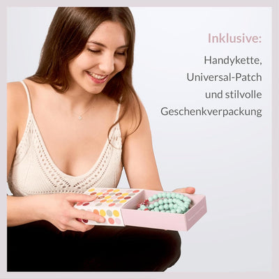 beadstars Perlen Handykette Universal zum Umhängen inkl. Patch und Geschenkbox, handgefertigt in Deu