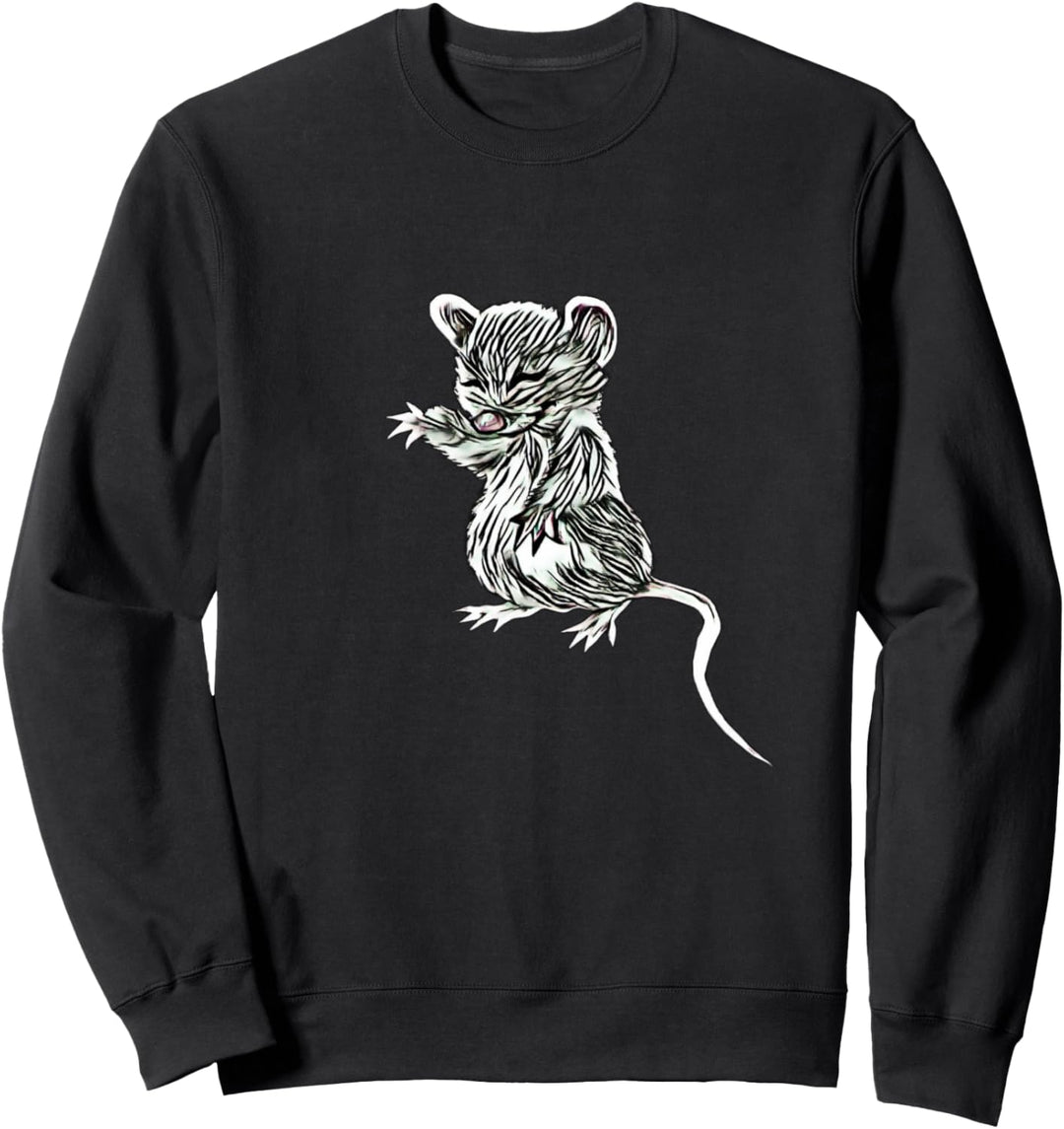 Ratten Motiv süsse Ratte Nagetier Käse Haustier Ratte Sweatshirt