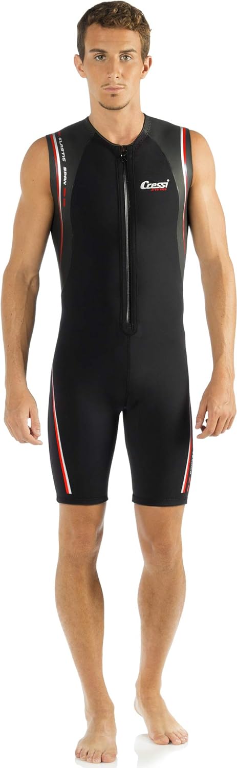 Cressi Termico Man Wetsuit 2 mm - Shorty Neoprenanzug aus hochelastischem Neopren für Herren S/2 Sch