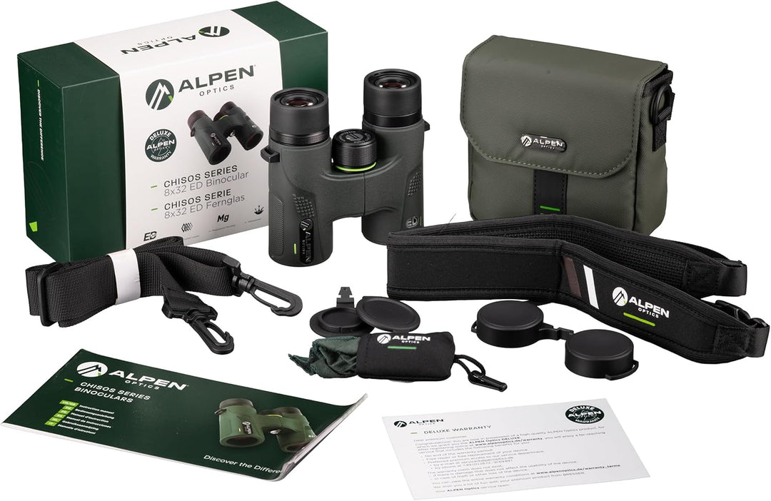 Alpen Optics 8x32 Fernglas ED-Glas wasserdicht kompakt scharfes Bild Outdoor Reisen Jagd