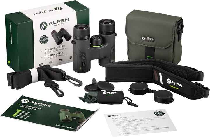 Alpen Optics 8x32 Fernglas ED-Glas wasserdicht kompakt scharfes Bild Outdoor Reisen Jagd